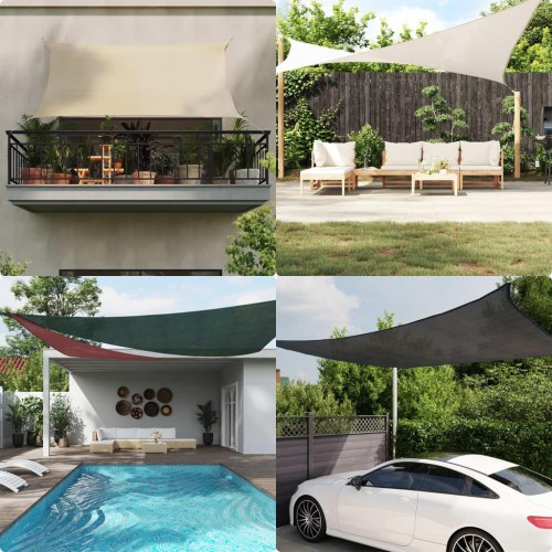 Solsejl HDPE 160 g/m² - trekant 2,5×2,5×3,5 m, blå