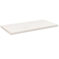 Bordplade 80x40x2,5 cm rektangulær massivt fyrretræ hvid