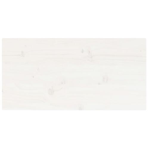 Bordplade 80x40x2,5 cm rektangulær massivt fyrretræ hvid
