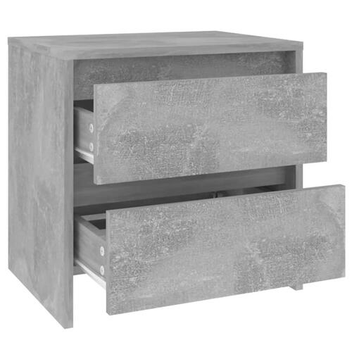 Sengebord 45x34,5x44,5 konstrueret træ betongrå