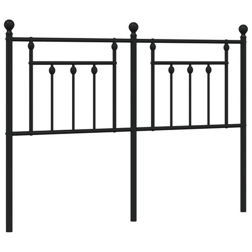Sengegavl 140 cm metal sort