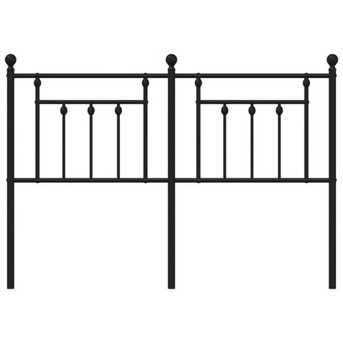 Sengegavl 140 cm metal sort