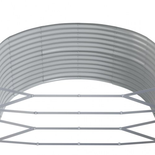Højbed til haven - antracit 212 × 140 × 68 cm i galvaniseret stål