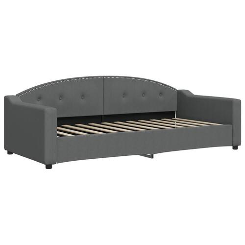Daybed 90x200 cm stof mørkegrå