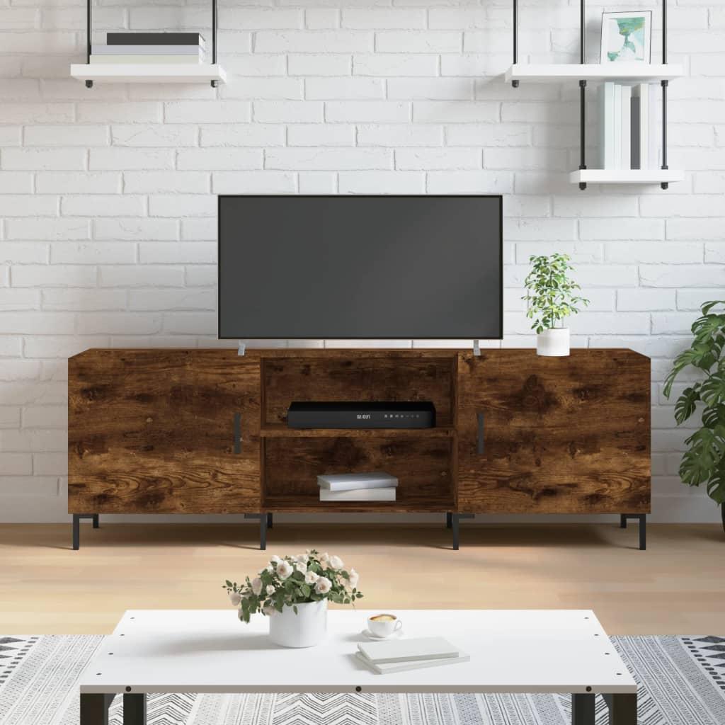 Tv-bord 150x30x50 cm konstrueret træ røget egetræsfarve