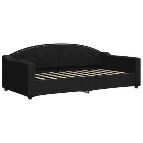 Daybed med madras 90x190 cm stof sort
