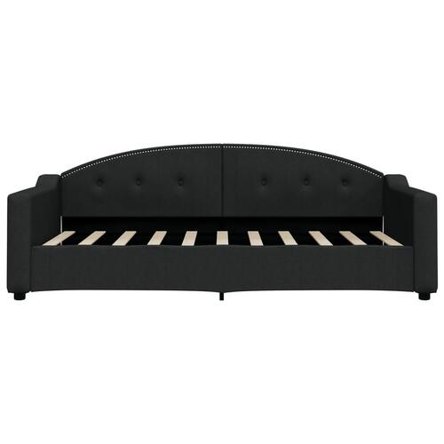 Daybed med madras 90x190 cm stof sort
