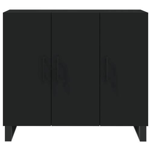 Skab 90x34x80 cm konstrueret træ sort