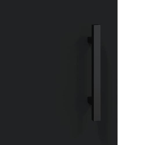 Skab 90x34x80 cm konstrueret træ sort