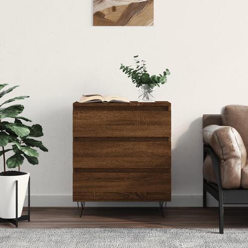 Skænk 60x35x70 cm konstrueret træ brun egetræsfarve