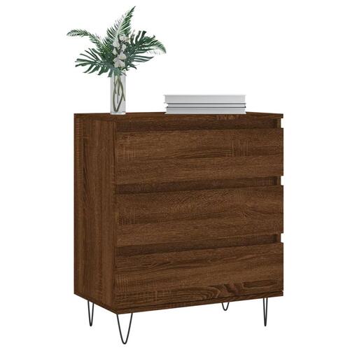 Skænk 60x35x70 cm konstrueret træ brun egetræsfarve