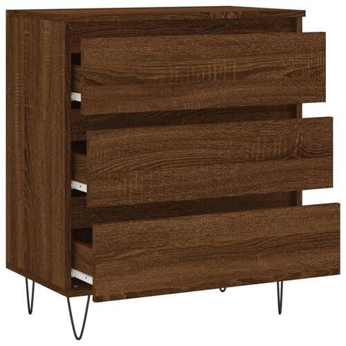 Skænk 60x35x70 cm konstrueret træ brun egetræsfarve