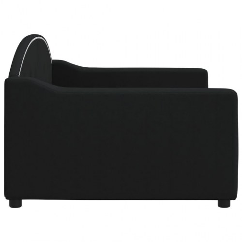 Daybed 90x190 cm i stof - sort sovesofa til gæsteværelse og stue
