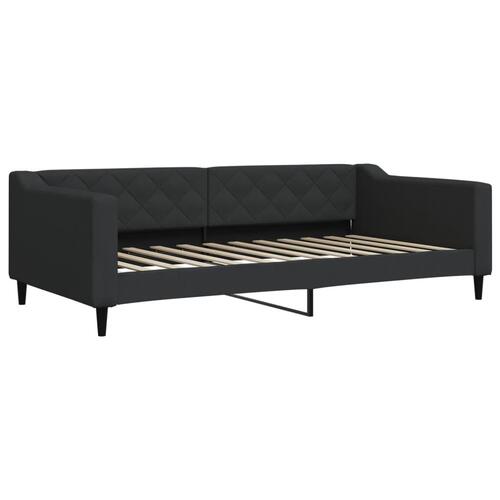 Daybed med udtræk og skuffer 100x200 cm stof sort