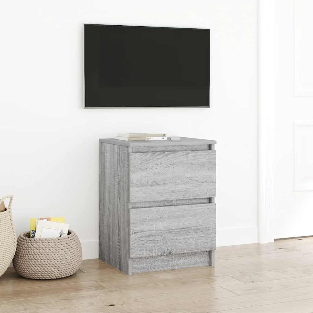 Tv-Bord 100X35X54 Cm Konstrueret Træ Etræsfarve - 40 cm / Grå sonoma-eg