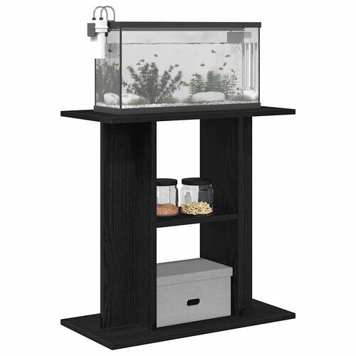 Akvariebord 60x30x60 cm konstrueret træ sort egetræsfarve