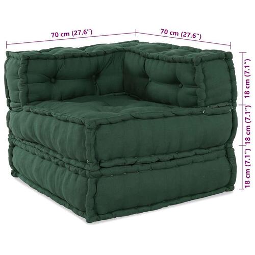 Modulpuf stof 70x70x54 grøn