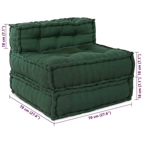 Modulpuf stof 70x70x54 grøn