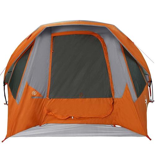 4-personers campingtelt vandafvisende grå og orange