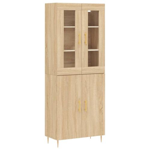 Højskab 69,5x34x180 cm konstrueret træ sonoma-eg