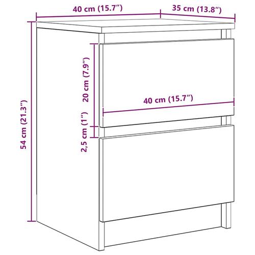 Tv-bord 40x35x54 cm konstrueret træ kunsteg