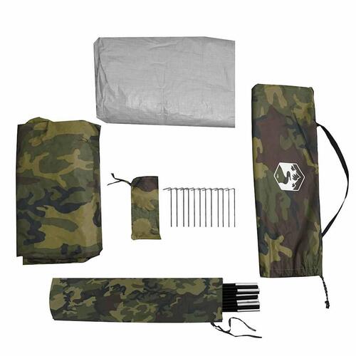 3-personers fisketelt vandafvisende camouflage