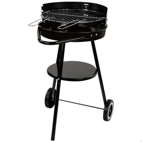 Kulgrill med hjul Aktive Aluminium Emaljeret metal tekstil 42 x 76,5 x 42 cm Sort