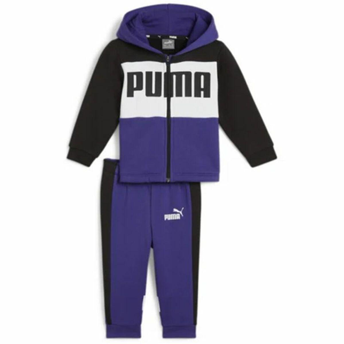 Træningsdragt til børn Puma Minicats Colorblock Jogger Lilla 9-12 månder