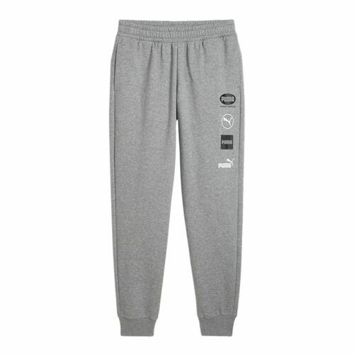 Træningsdragt til voksne underdele Puma Power Graphic Sweatpants Grå Mænd S