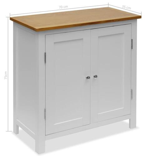 Skænk 70x35x75 cm massivt egetræ