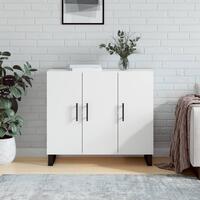 Skab 90x34x80 cm konstrueret træ hvid