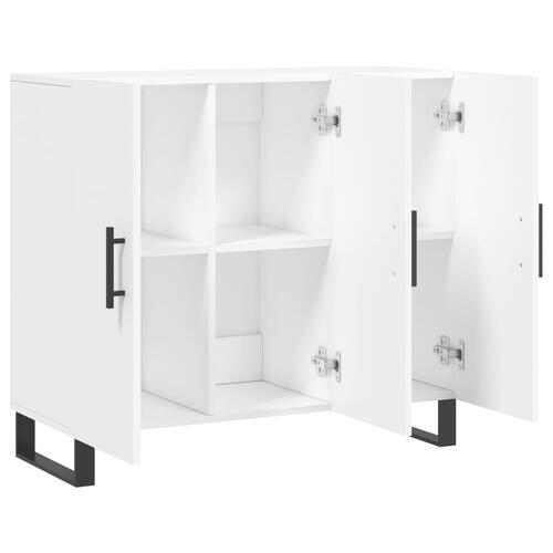 Skab 90x34x80 cm konstrueret træ hvid