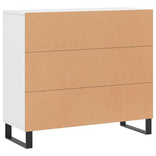 Skab 90x34x80 cm konstrueret træ hvid