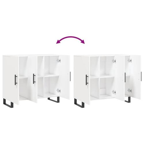 Skab 90x34x80 cm konstrueret træ hvid