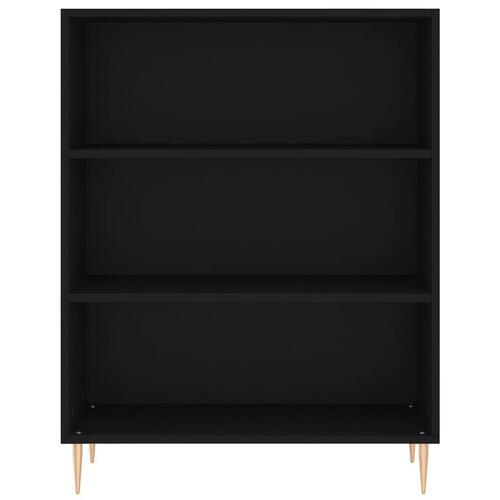 Højskab 69,5x34x180 cm konstrueret træ sort