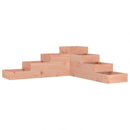 Plantekasse i 4 niveauer L-formet 106 x 104,5 x 36 cm - massivt douglastræ