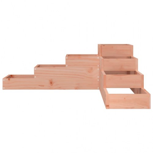 Plantekasse i 4 niveauer L-formet 106 x 104,5 x 36 cm - massivt douglastræ