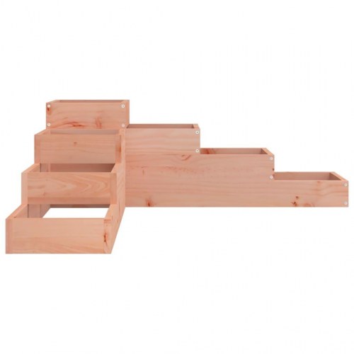 Plantekasse i 4 niveauer L-formet 106 x 104,5 x 36 cm - massivt douglastræ