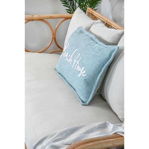 Pude Home ESPRIT Beach Hvid Himmelblå Middelhavet 60 x 10 x 35 cm
