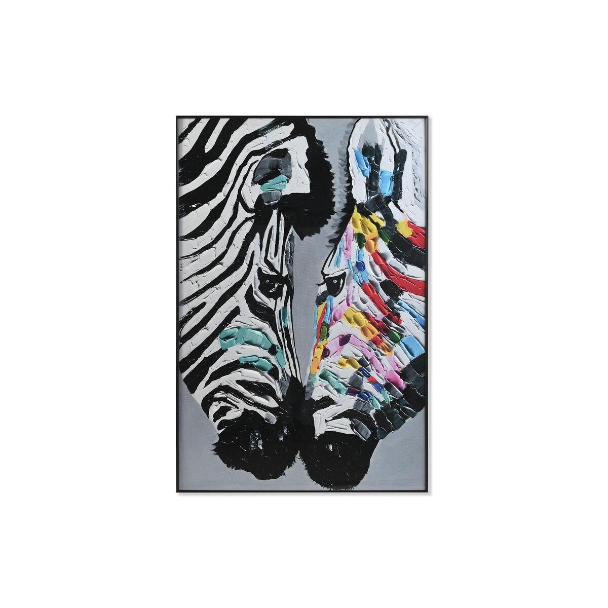 Maleri - Zebra, aluminium og træ/MDF, 80 × 120 cm