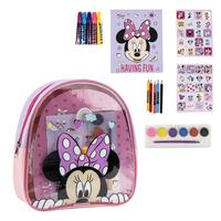Tegnerygsæk til børn Minnie Mouse Blå 22 x 23 x 7 cm