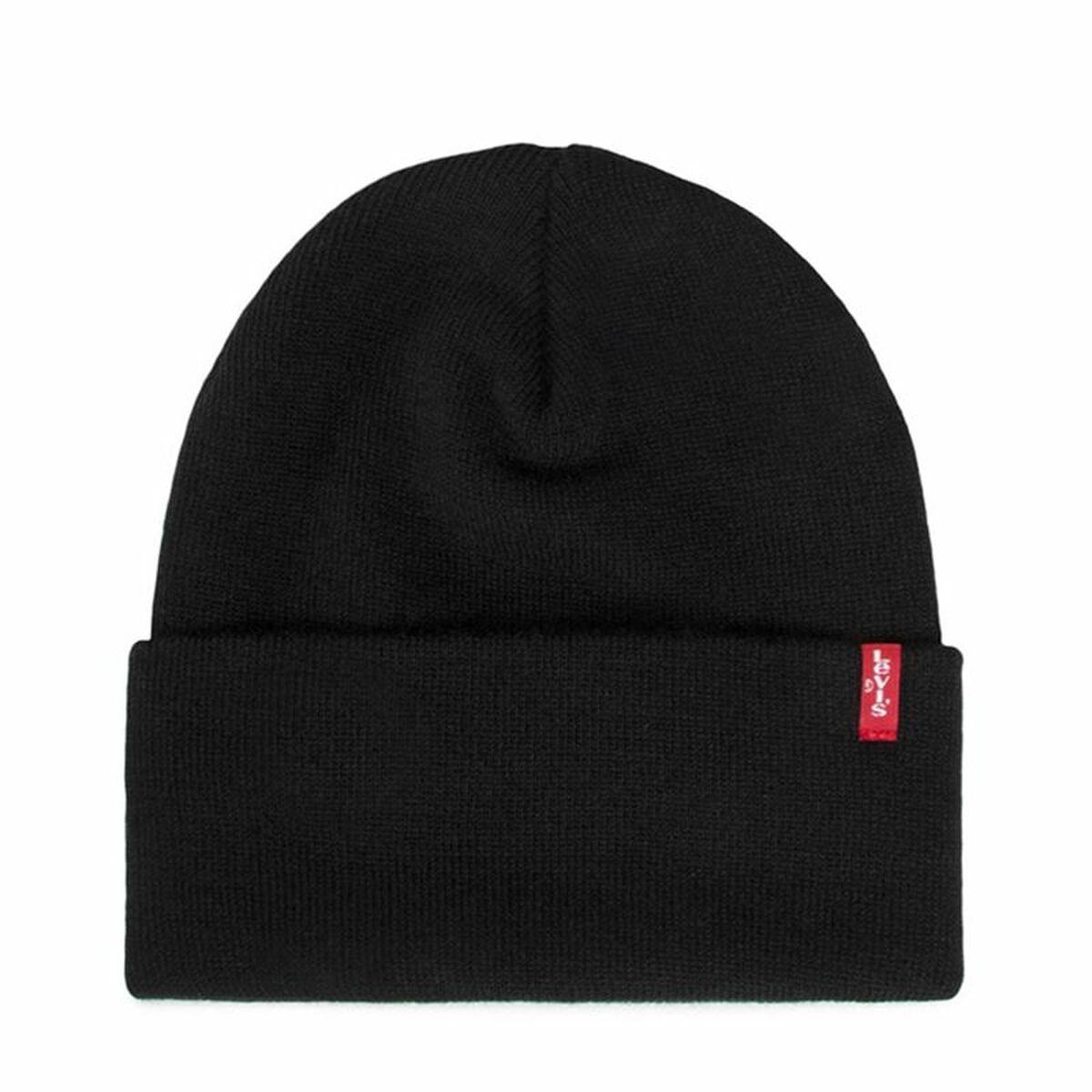 Levi's Slouchy Red Tab Beanie - Sort hue i akryl