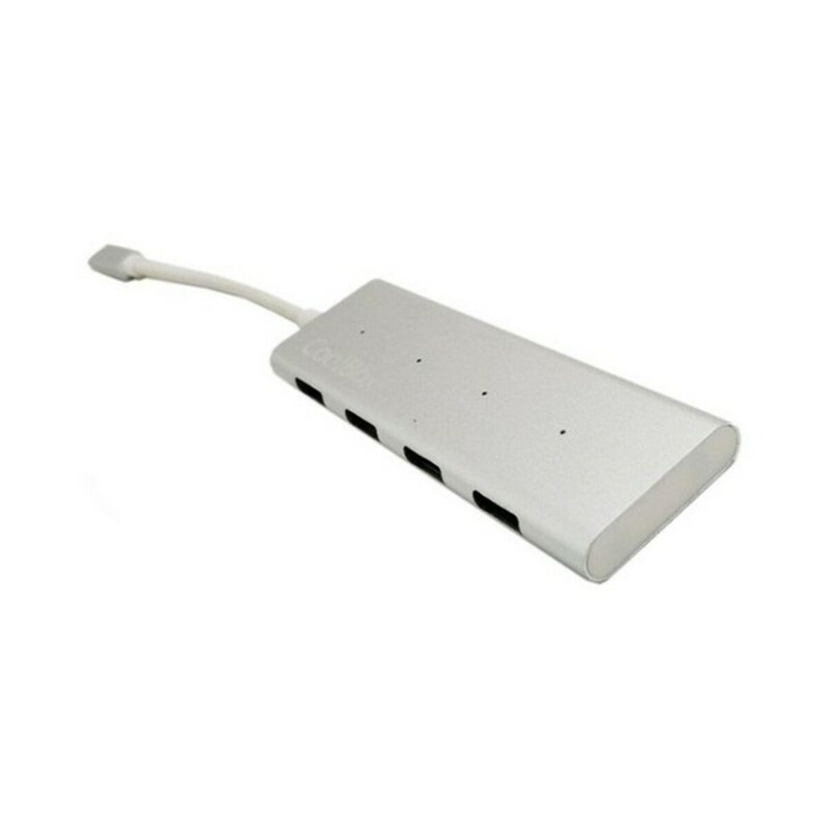 CoolBox USB‑C Hub i aluminium - 4x USB 3.0 (COO-HUC4U3)