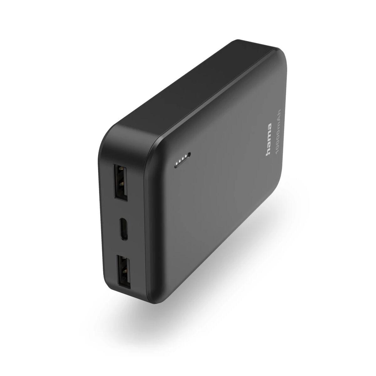 Hama 'Pocket 10' Power Pack 10000 mAh Anthracite Powerbank - Sort - 10000 mAh