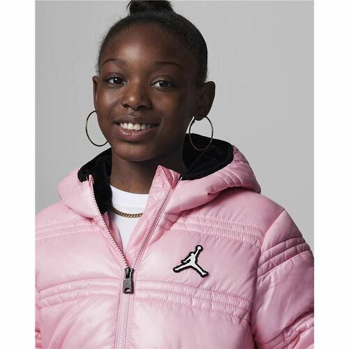 Sportsjakke til børn Nike Jordan Core Mid Wt Puffer Mørk pink 13-15 år