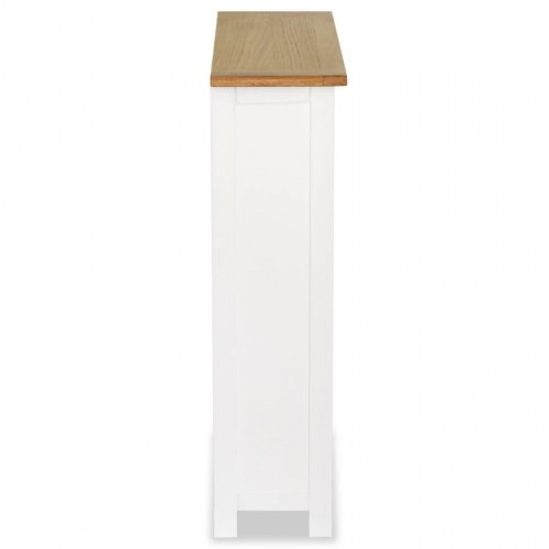 Bogreol i 3 niveauer 72x22,5x82 cm massivt egetræ