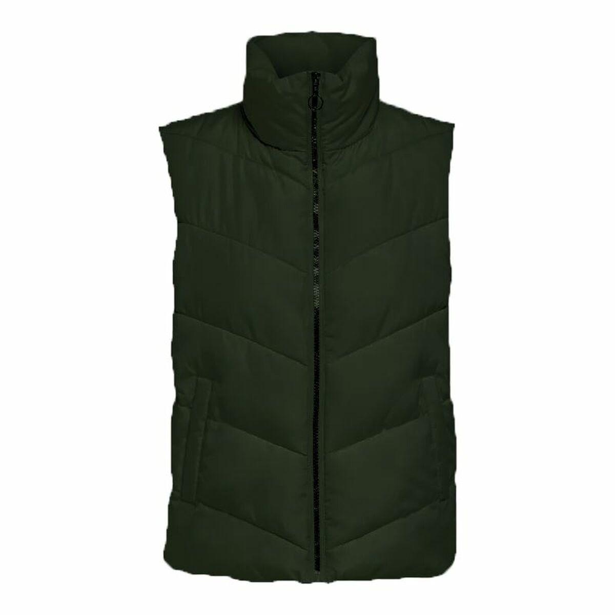Jack & Jones Jdyfinno Life Short Puffer-vest dame - mørkegrøn (XS)