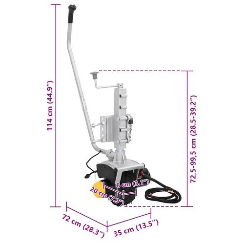Næsehjul 12 V 550 W aluminium