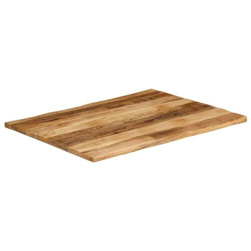 Bordplade 100x80x3,8 cm naturlig kant massivt ru mangotræ