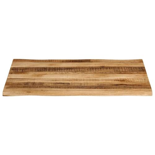 Bordplade 100x80x3,8 cm naturlig kant massivt ru mangotræ